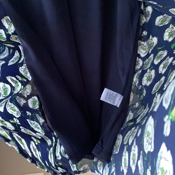 ENTRO Navy Blue Floral Bell Sleeve Mini Dress - Picture 6 of 10
